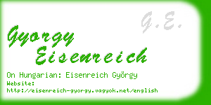 gyorgy eisenreich business card