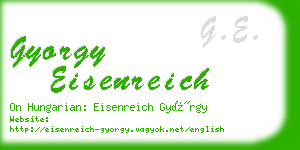gyorgy eisenreich business card